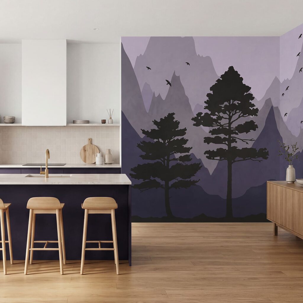 Landschap met bergen en bomen Landschap met bergen en bomen