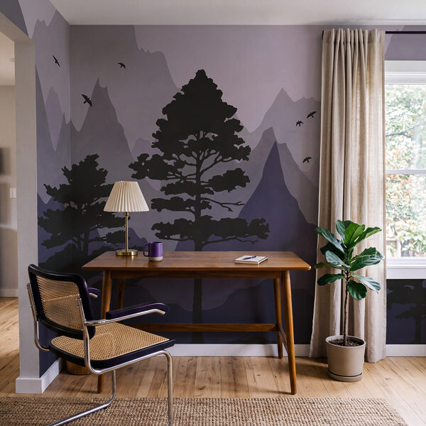 Landschap met bergen en bomen Landschap met bergen en bomen