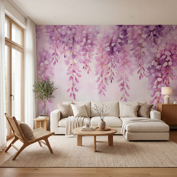 Zachte lavendelbloesems die sierlijk naar beneden hangen Zachte lavendelbloesems die sierlijk naar beneden hangen