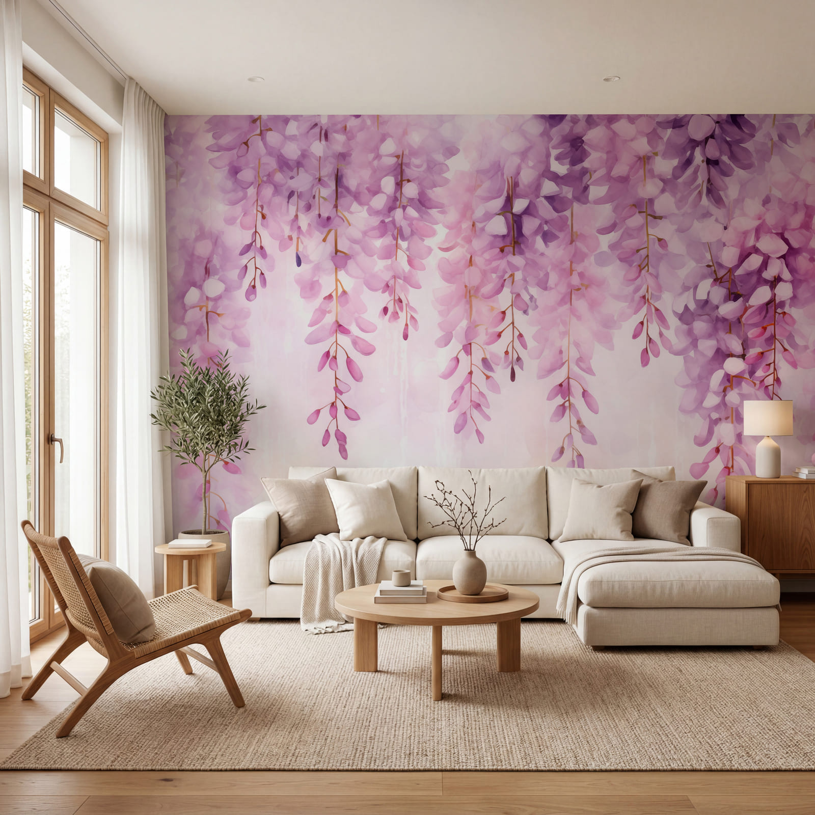 Zachte lavendelbloesems die sierlijk naar beneden hangen Zachte lavendelbloesems die sierlijk naar beneden hangen
