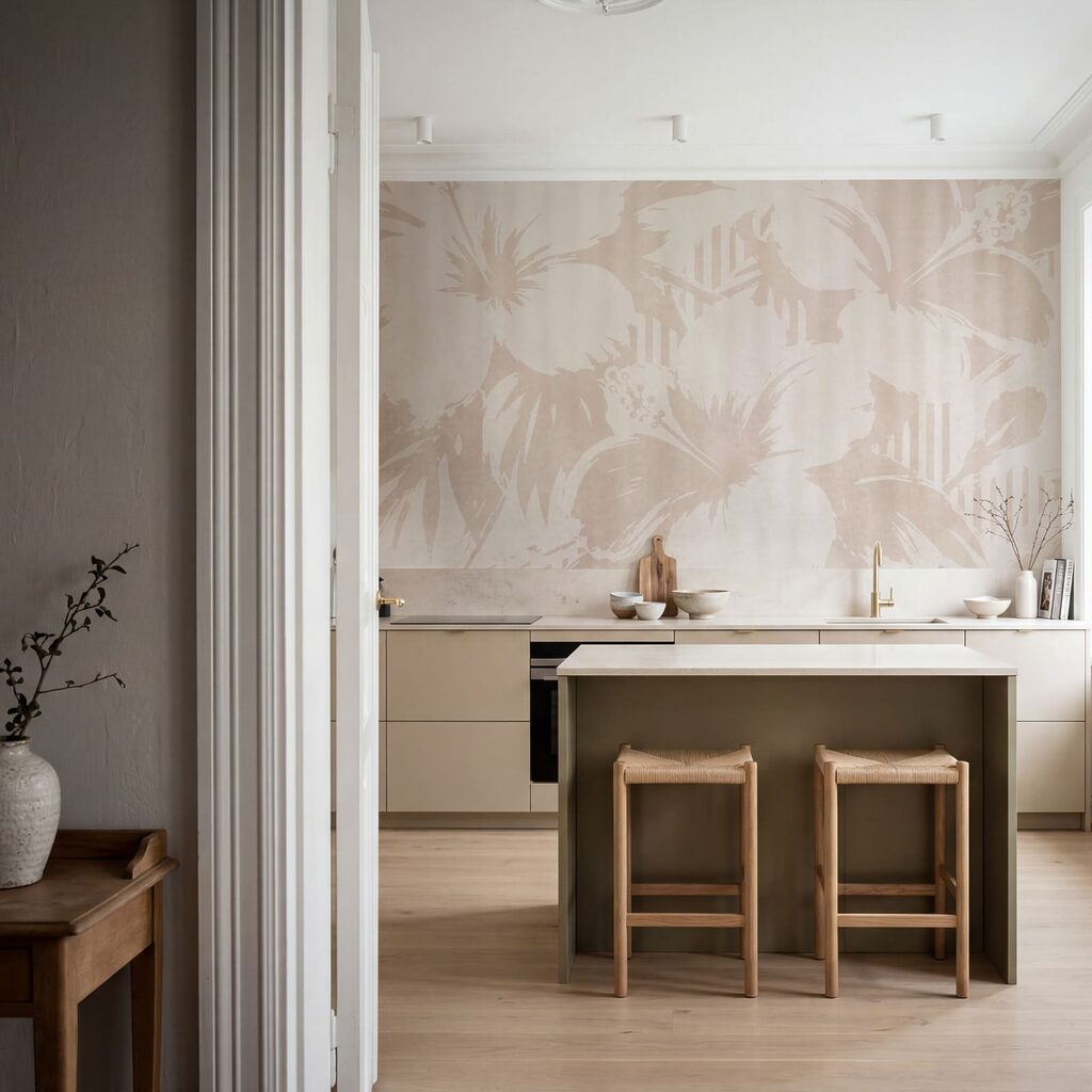 Roze en wit bloemenpatroon