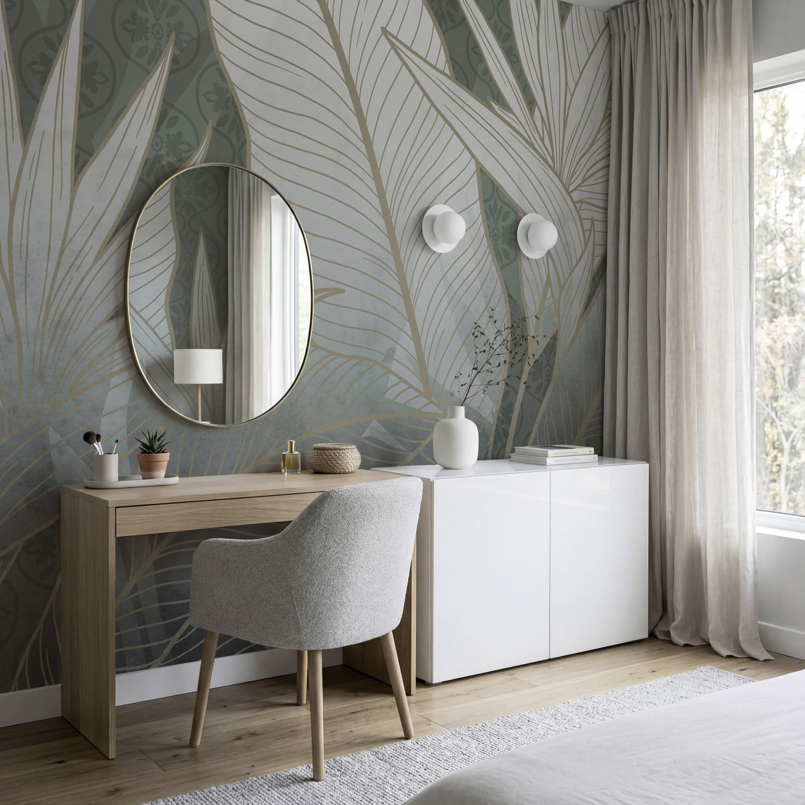 Elegant botanisch ontwerp in zachte tinten Elegant botanisch ontwerp in zachte tinten