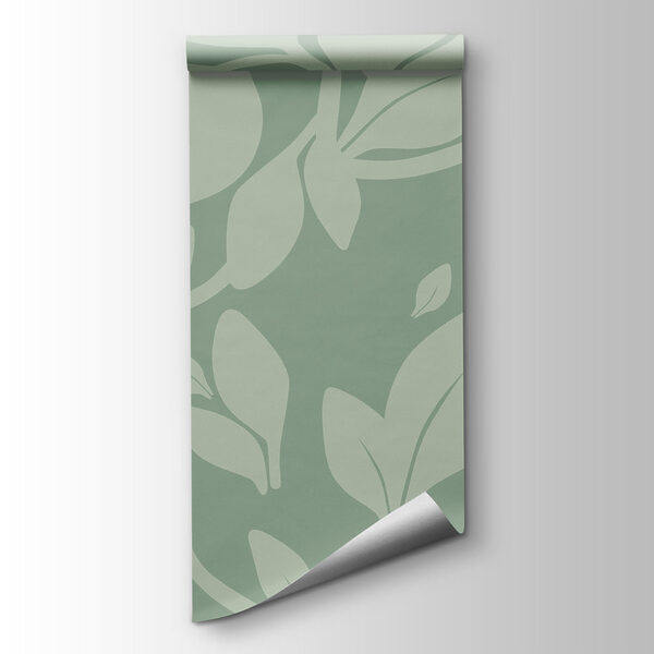 Pattern of leaves on a green background Pattern of leaves on a green background