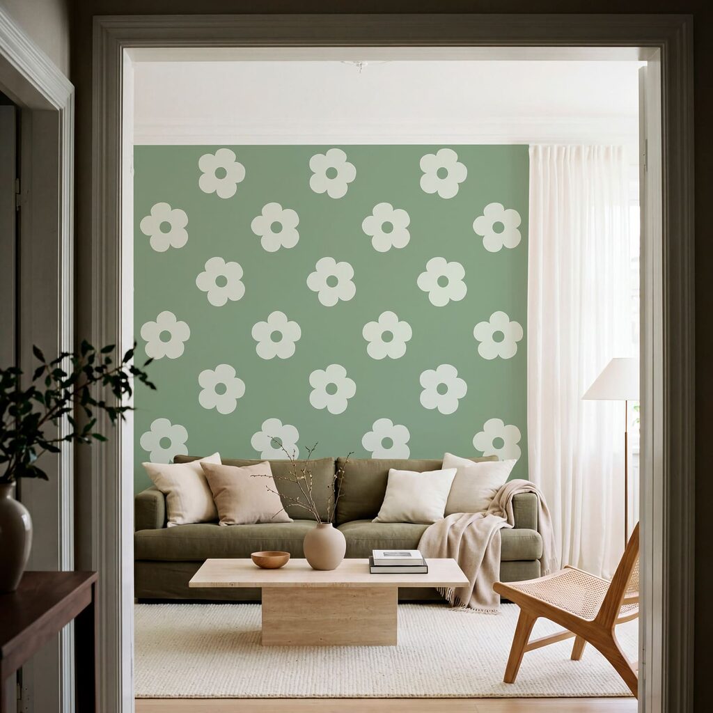 Patroon van witte bloemen Patroon van witte bloemen