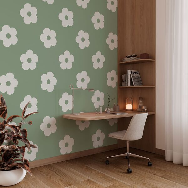 Fotobehang Patroon van witte bloemen (Artikelnummer: t00966v1) Fotobehang Fotobehang Patroon van witte bloemen (Artikelnummer: t00966v1)