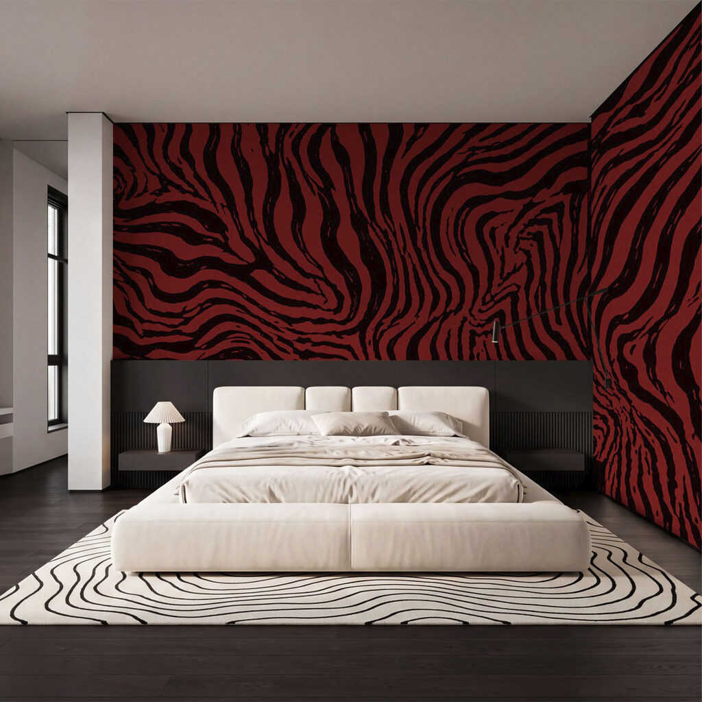Rood-zwart gestreept patroon Rood-zwart gestreept patroon