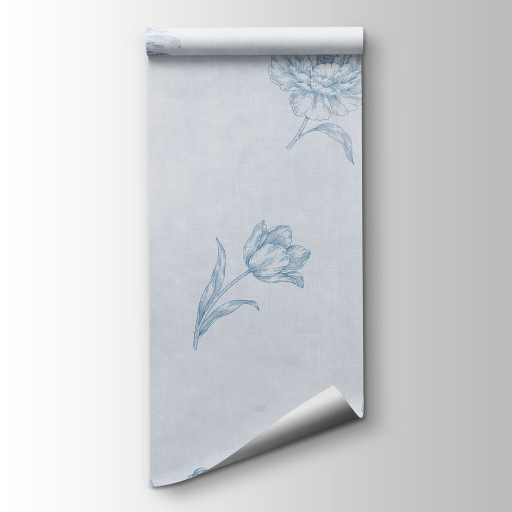 Blue and white floral pattern