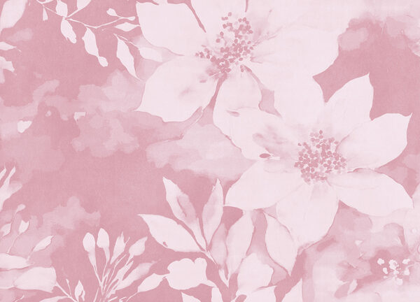 Pink floral pattern with white flowers