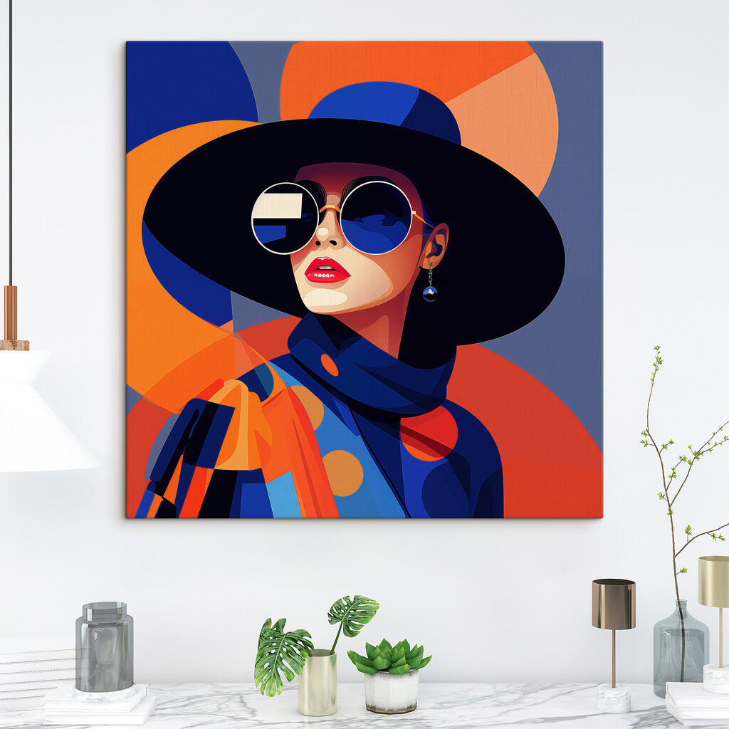 Woman wearing a hat and sunglasses