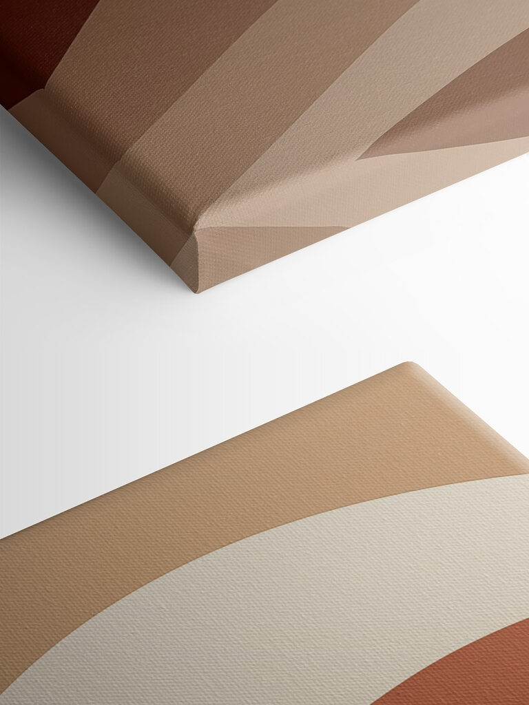 Brown and white curved lines