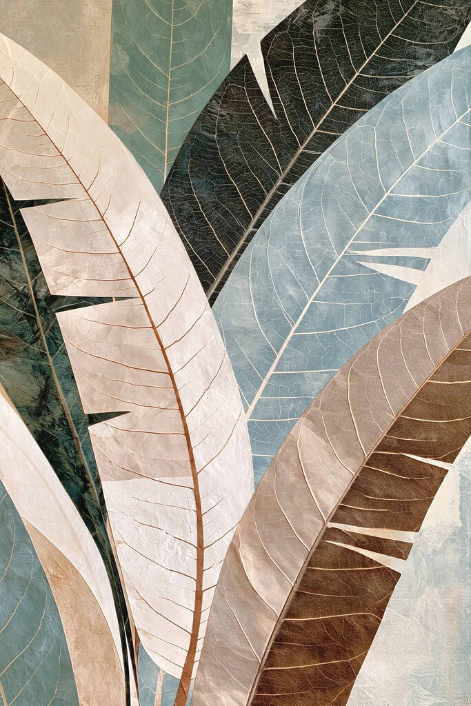 Soft leaves in soothing colors