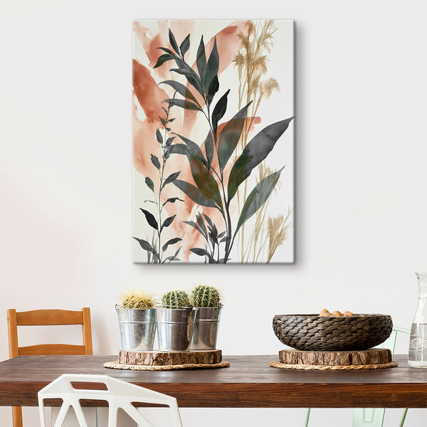 Painting of leaves and plants