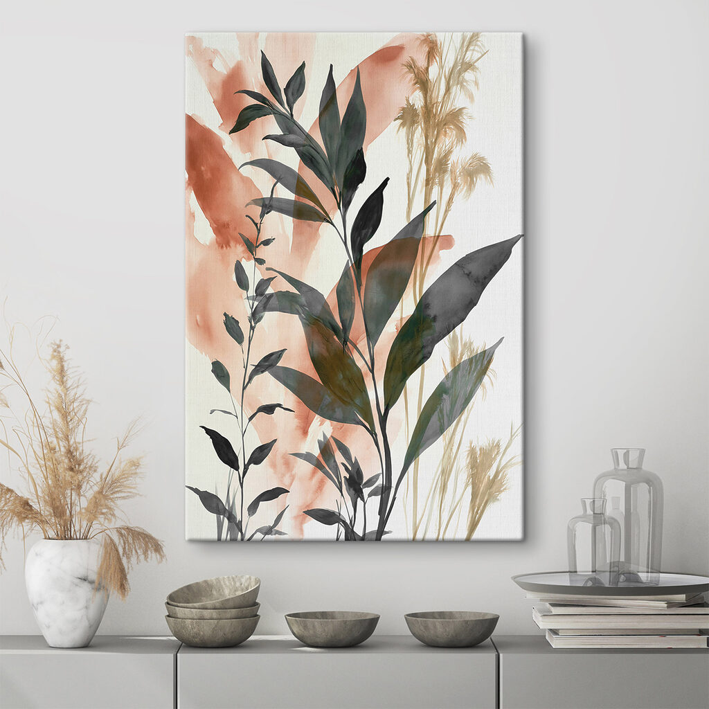 Painting of leaves and plants