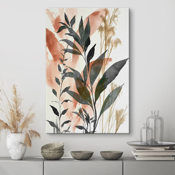 Painting of leaves and plants