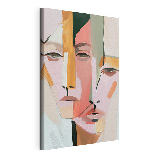 Schilderij van een paar mensen Canvas Schilderijen Schilderij van een paar mensen