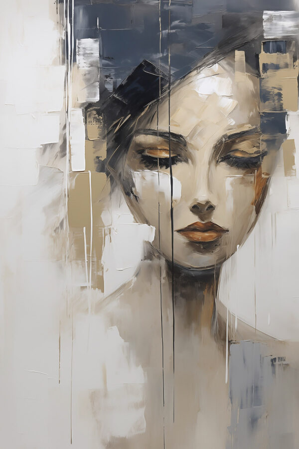 Painting of a woman's face