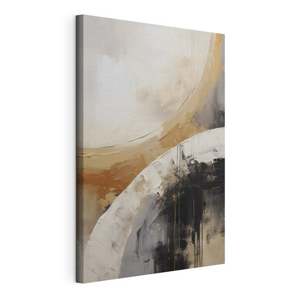 Abstracte vormen in ingetogen tinten Canvas Schilderijen Abstracte vormen in ingetogen tinten