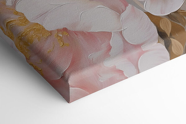Painting of flowers on a white surface