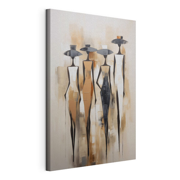 Canvas Schilderijen Schilderij van vrouwen in verschillende kleuren