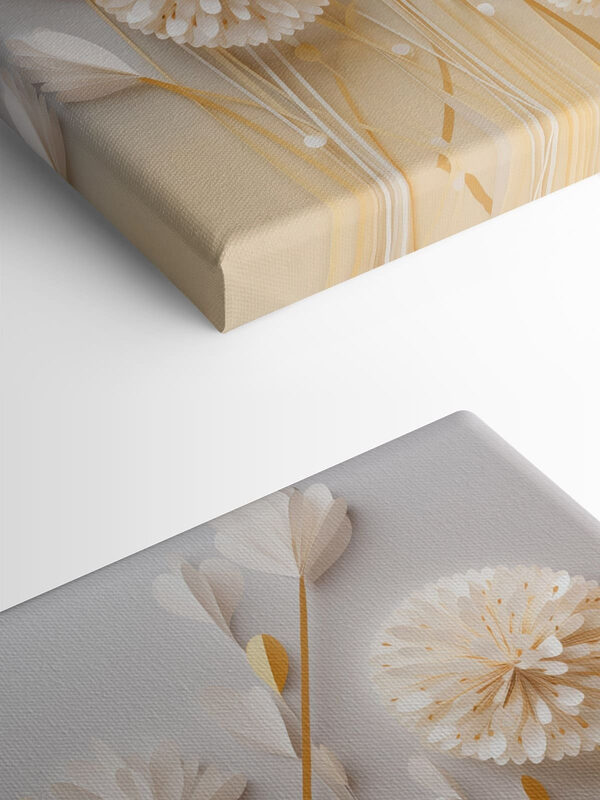 - Delicate blossoms in soft colors