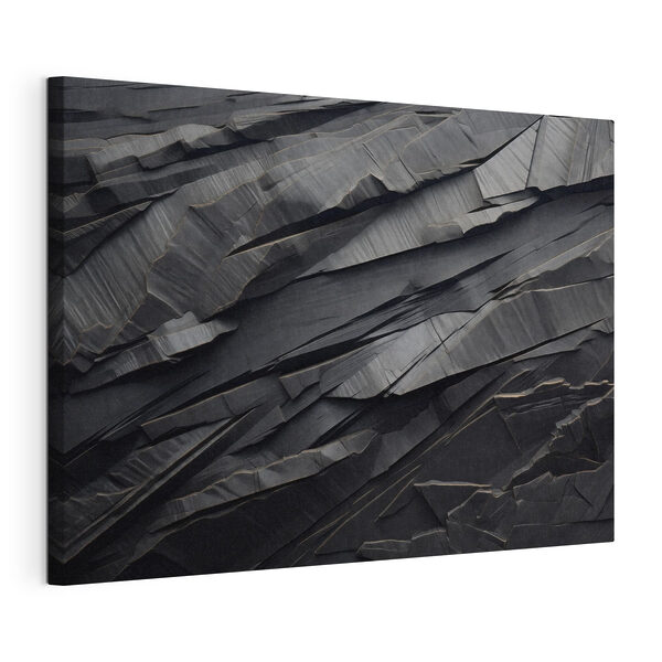 Zwart oppervlak met scheuren Canvas Schilderijen Zwart oppervlak met scheuren