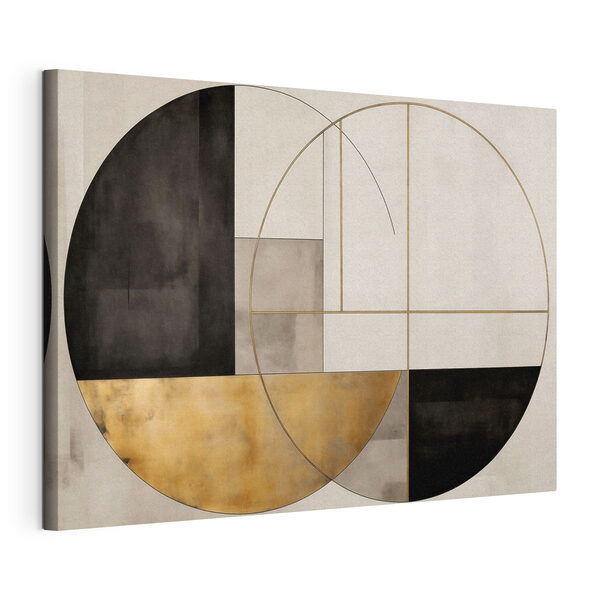 Schilderij van een cirkel en een cirkel Canvas Schilderijen Schilderij van een cirkel en een cirkel