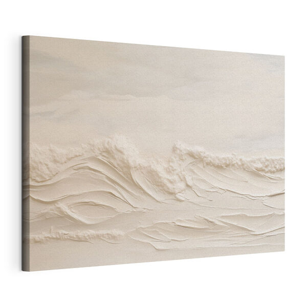 Wit zand met golven Canvas Schilderijen Wit zand met golven