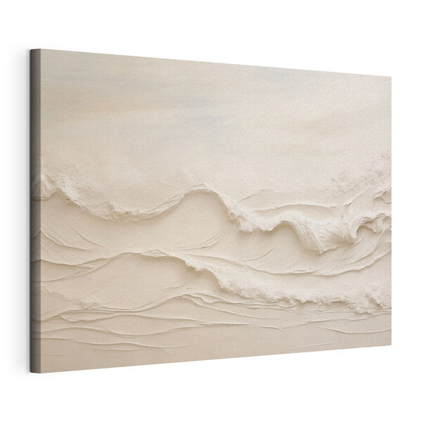 Wit zand met golven Canvas Schilderijen Wit zand met golven