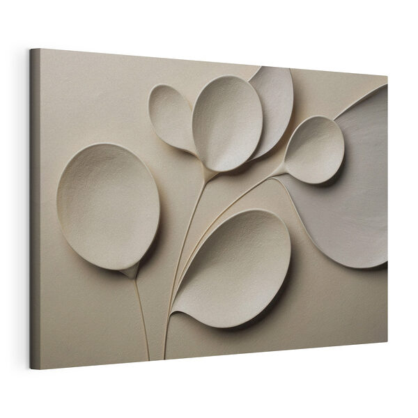 Set witte lepels Canvas Schilderijen Set witte lepels