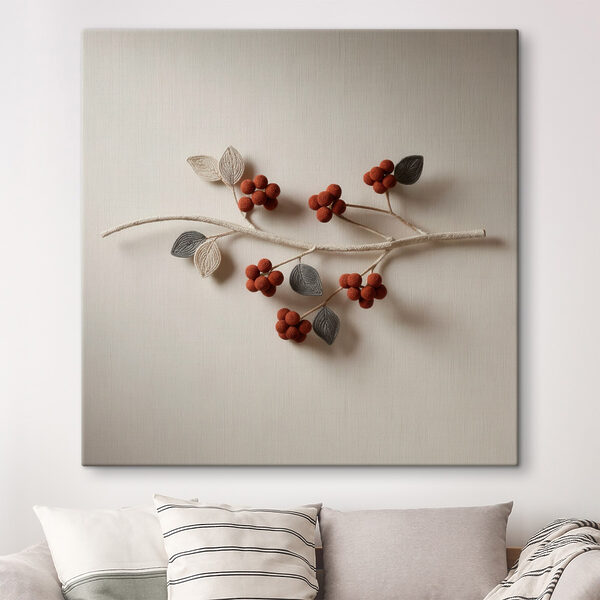 Branch with berries and leaves on it