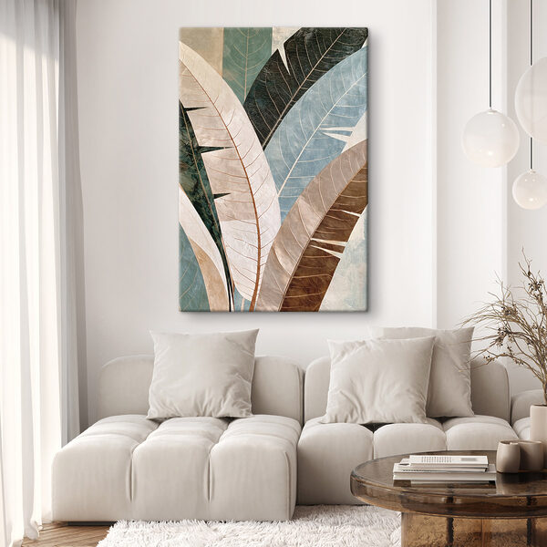 Soft leaves in soothing colors