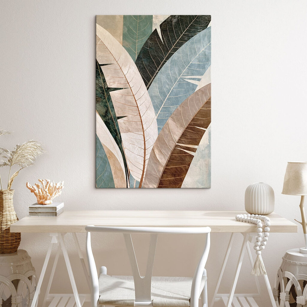 Soft leaves in soothing colors