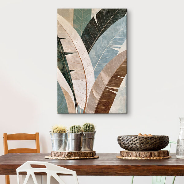 Soft leaves in soothing colors