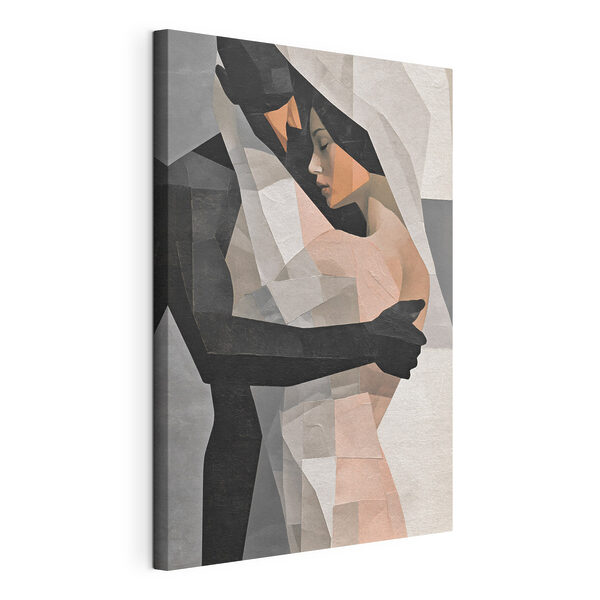 Een man en een vrouw die elkaar omhelzen Canvas Schilderijen Een man en een vrouw die elkaar omhelzen