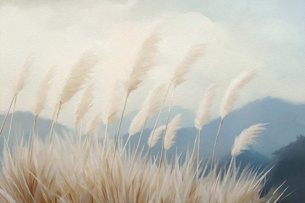 Soft grasses dance in the breeze Soft grasses dance in the breeze