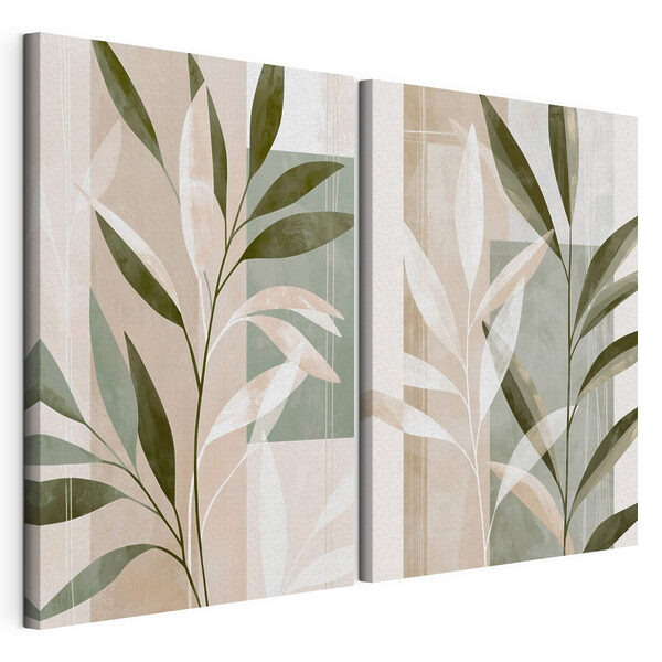 Modulaire canvasprint Rustgevend botanisch ontwerp voor elke ruimte
