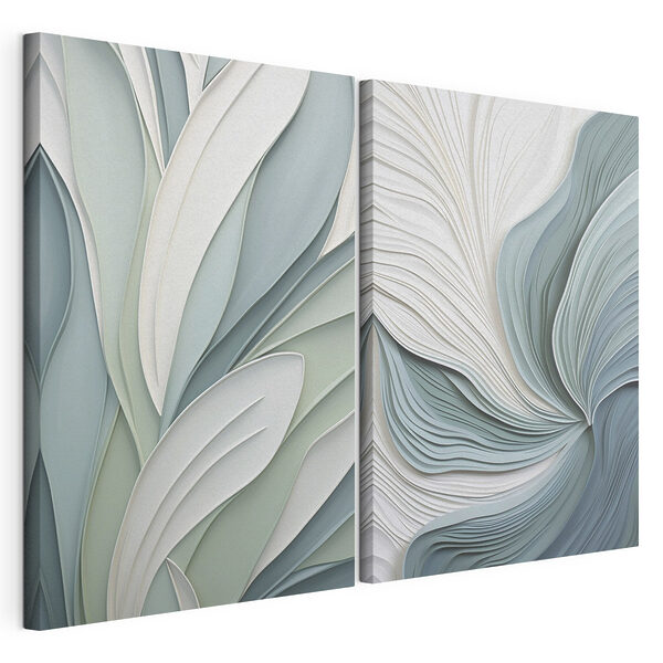 Zachte rondingen in rustige kleuren Modulaire canvasprint Zachte rondingen in rustige kleuren