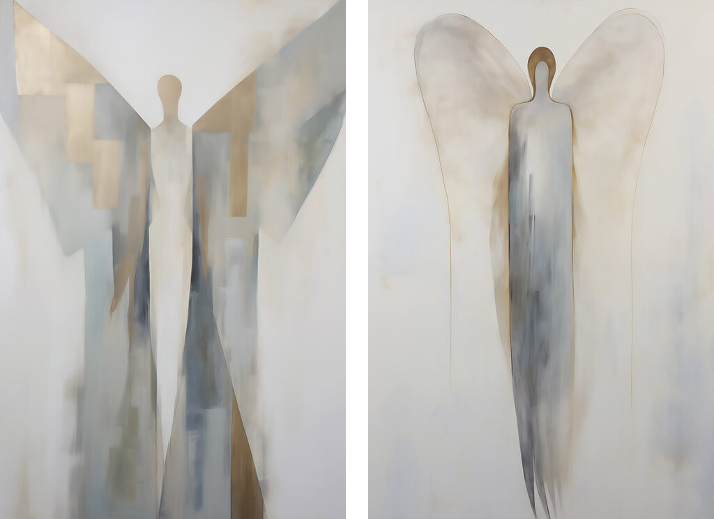 Ethereal figures in muted tones Ethereal figures in muted tones