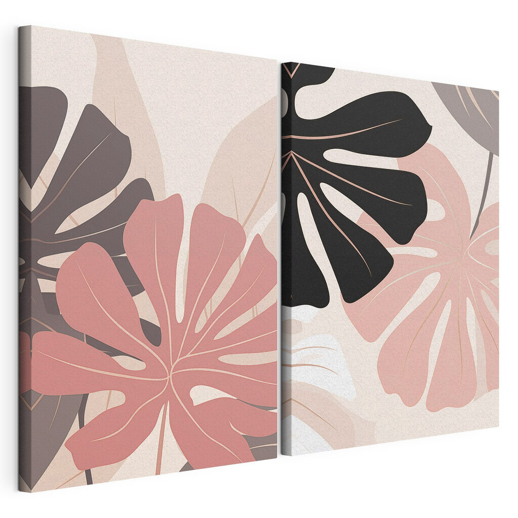 Elegant leaves in soft hues