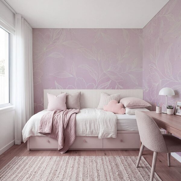 Roze en wit bloemenpatroon Roze en wit bloemenpatroon