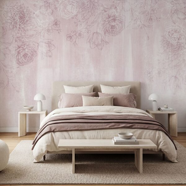 Roze en wit bloemenpatroon Roze en wit bloemenpatroon