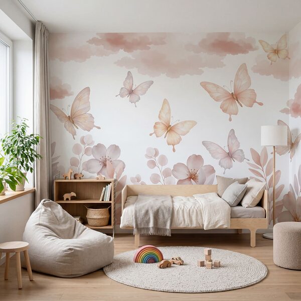 Vlinders die boven bloemen vliegen Vlinders die boven bloemen vliegen