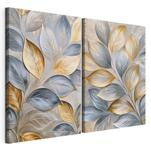 Modulaire canvasprint Door de natuur geïnspireerde elegantie in zachte tinten