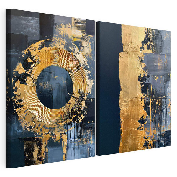 Modulaire canvasprint Cirkelvormige patronen in levendige kleuren