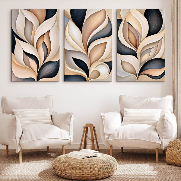 Flowing forms in soft hues Flowing forms in soft hues
