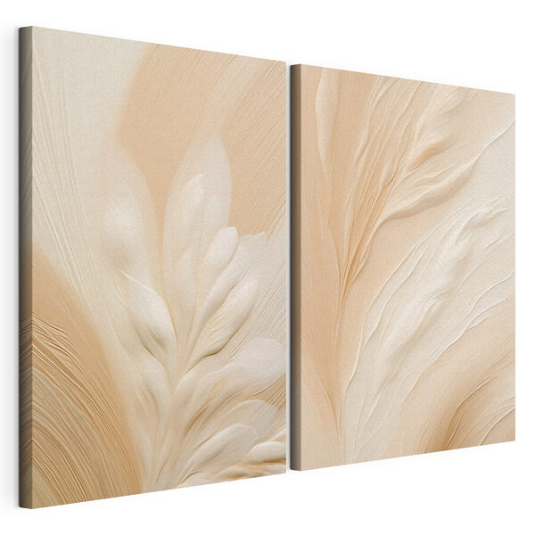 Modulaire canvasprint Zachte rondingen in ingetogen tinten