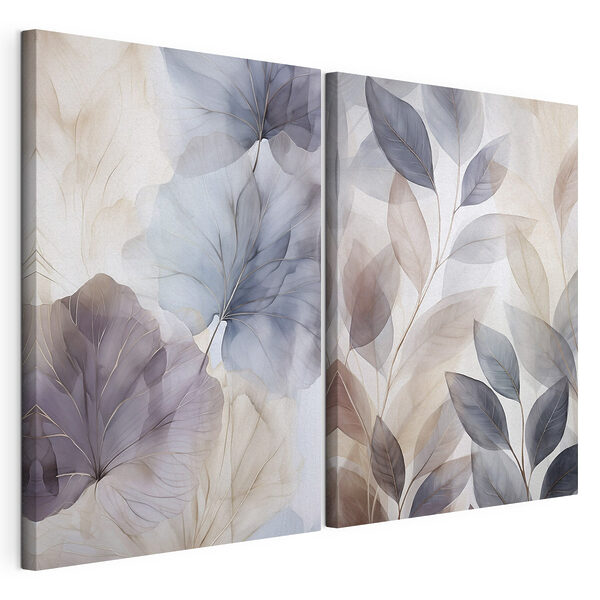 Zachte tinten van bloemrijke elegantie Modulaire canvasprint Zachte tinten van bloemrijke elegantie