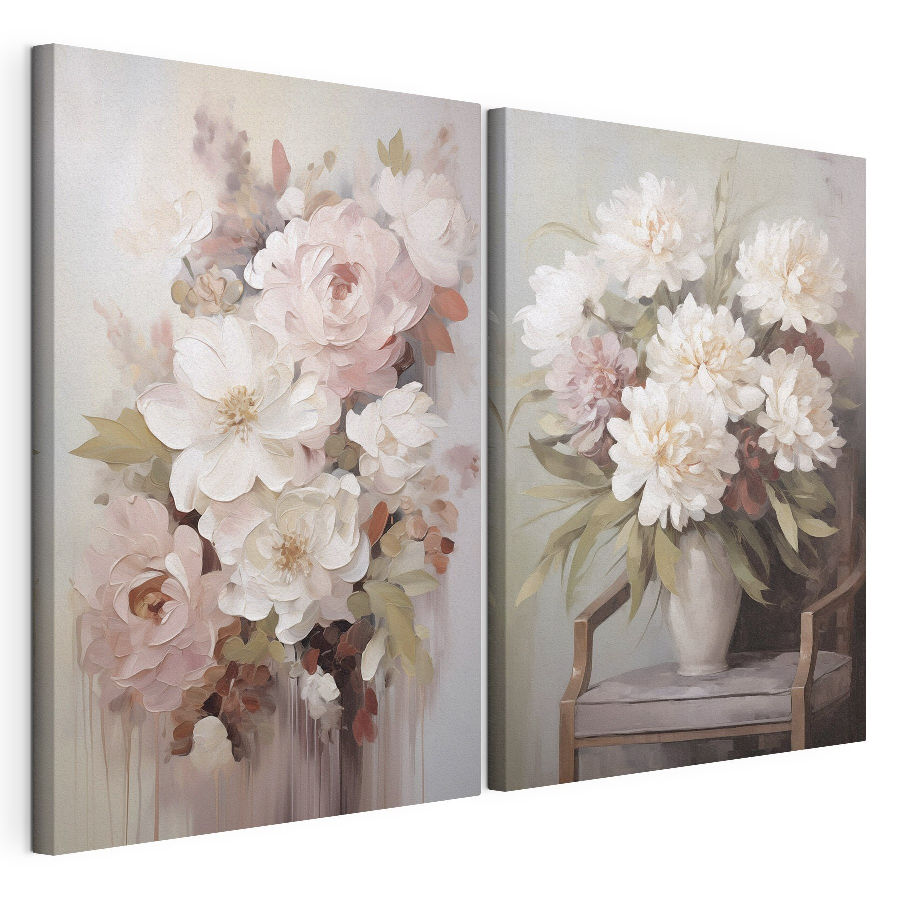 Painting of flowers in a vase Painting of flowers in a vase