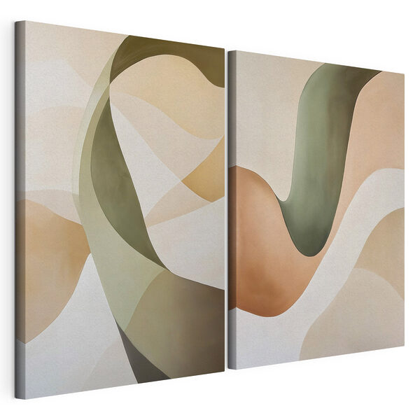 Modulaire canvasprint Twee afbeeldingen van een schilderij