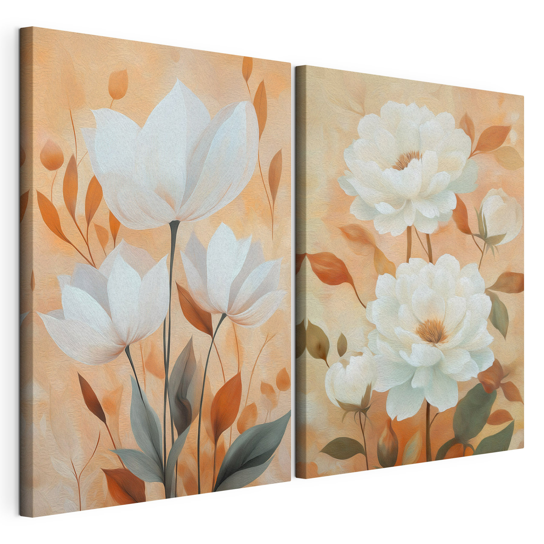 Painting of white flowers